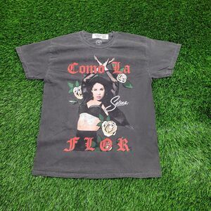 Selena Floral Shirt Womens S/M 18x25 Gray Latina